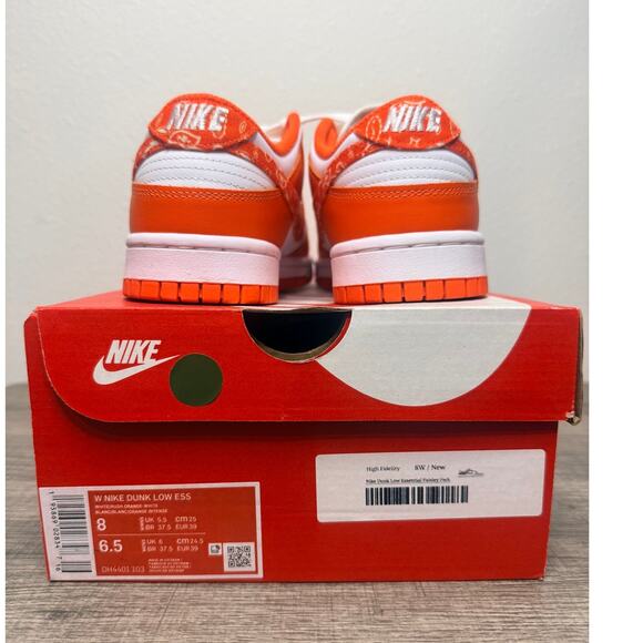 Nike Dunk Low Essential Paisley Pack Orange (W  NEW Nike Dunk Low Essential Paisley Pack Orange DH4401-103  Size 8 Women